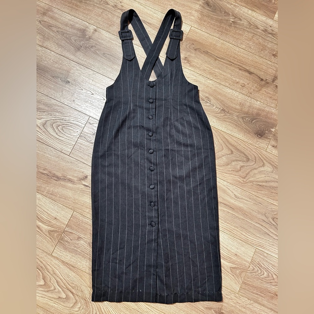 Women’s Pinstripe Suspender Dress Size M/L Astor Germany